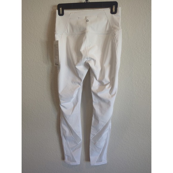 NWT LULULEMON Wunder Under HR 7/8 (28") Tight Mesh Sz8 White - Picture 3 of 7
